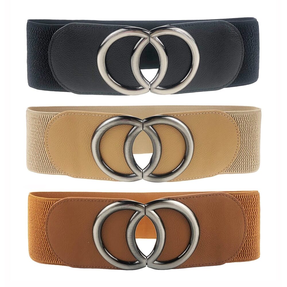 5884 Women's Elastic Wide Stretchy Waist Cinch Belt Waistband For Dresses